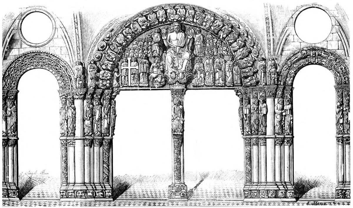 El Pòrtic de la Glòria en un gravat antic · Foto: A. García Omedes